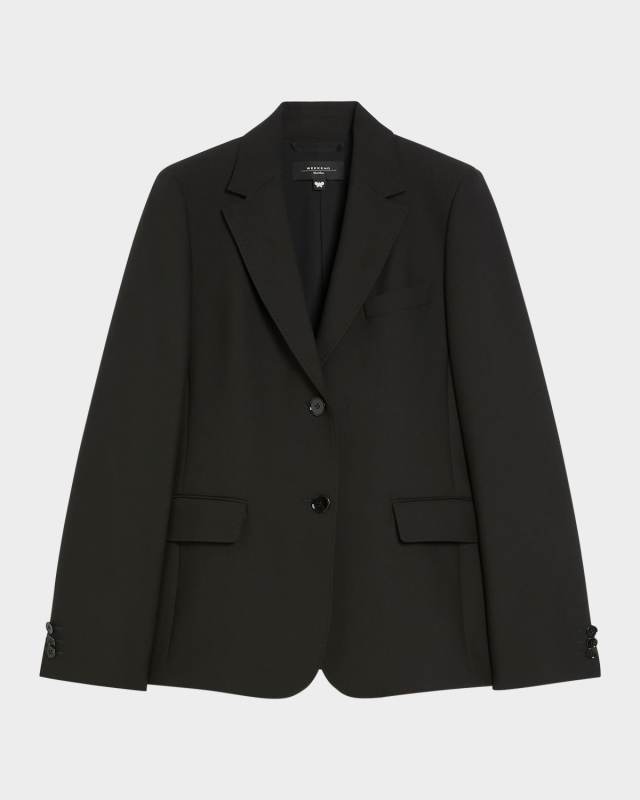 Uva Single-Breasted Stretch Canvas Blazer
